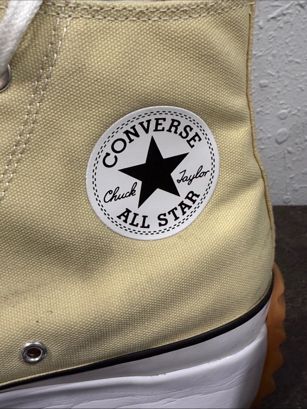 Converse Run Star‎ Hike High Top Sneakers Lemon Drop Yellow Size Women’s Size 11 - Picture 2 of 9